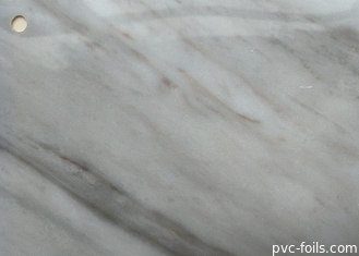 Feuille en cpv blanche de Grey Marble Self Adhesive pour la surface de renouvellement de Cabinet
