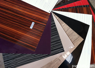 Aluminium décoratif adapté aux besoins du client de PVC pour des meubles Front Matte High Gloss