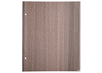 Aluminium en bois de membrane de PVC de texture de Brown pour de porte de visage l'adhésif non -