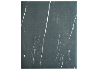 Aluminium décoratif mat de PVC d'effet de marbre noir pour des portes de membrane de forces de défense principale