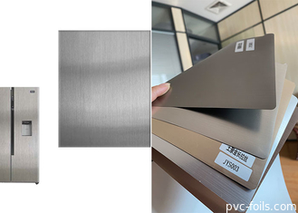 L'argent souple de méta balayent le film décoratif de PVC de couleur pour le panneau d'appareil ménager