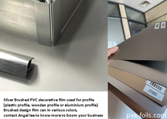 argenté métallique de film décoratif ignifuge de PVC de 1240mm balayé