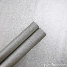Film décoratif en PVC métallique argenté pour meubles d'intérieur, stratification de portes