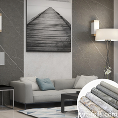 Folie décorative en PVC à grains de marbre pour les façades de meubles de haute qualité