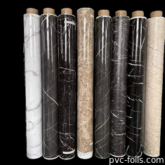 Nouveau film de stratification en PVC à motifs de marbre pour la décoration de surface intérieure