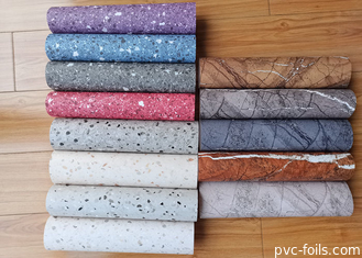 Nouveau design de marbre PVC autocollants PVC film auto-adhésif enveloppement pour le couvercle de meubles