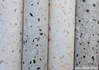 Film de stratification en PVC en marbre blanc pour finition en pierre de comptoir