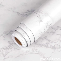 Film laminé PVC à effet marbre durable pour cuisine et meubles anti rayures Finition brillante