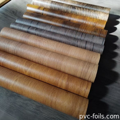 0.14mm PVC film de stratification décoratif texture en bois film en relief design en bois pour feuille stratifiée