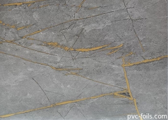 feuille en cpv décorative de 0.50mm pour couvrir le grain à haute brillance de marbre de finition de meubles
