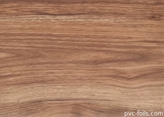 Film décoratif en PVC de couleur bois brun pour la stratification des portes