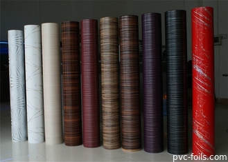 Foil de meubles en PVC à haute brillance, rouleau de porte de l'armoire 0,12-0,25 mm