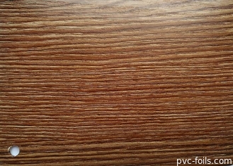 Aluminium d'or de membrane de PVC de grain en bois de chêne pour la surface 0.35MM de portes