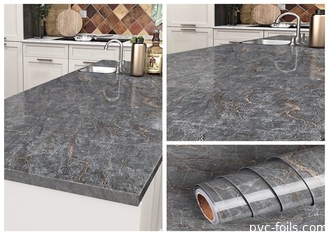 Film adhésif de Matt Grey Kitchen Worktop Vinyl Self pour des Cabinets de partie supérieure du comptoir