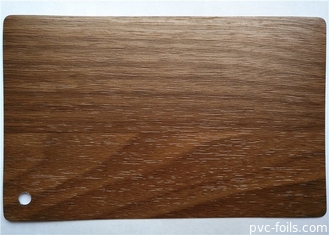 Noix auto-adhésive d'aluminium de grain en bois de PVC de stratification en bois