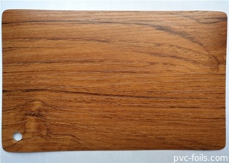 Aluminium d'or de membrane de PVC de grain en bois de chêne pour le buffet de portes