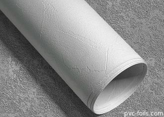 Ruloir de papier décoratif en PVC en relief de couleur solide pour le revêtement de porte en MDF