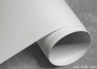 Aluminium auto-adhésif de relief de PVC pour la matte blanche pressée par membrane de meubles