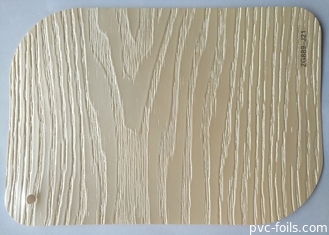 La feuille de stratifié de porte de PVC de film pour le visage en bois de porte de forces de défense principale a gravé en refief