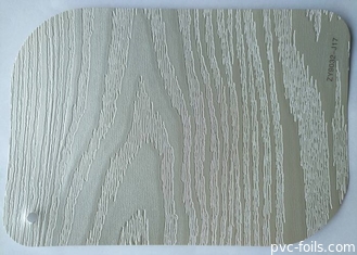L'aluminium en bois de membrane de PVC de grain pour des portes a gravé 0.25mm en refief