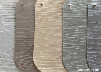 Aluminium de relief en bois de membrane de PVC 3D pour l'enveloppe de vinyle de décoration de placards de cuisine
