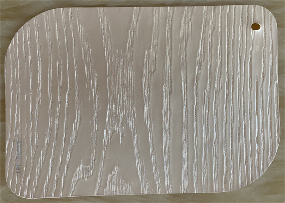 Le bois blanc a gravé le film en refief décoratif de PVC pour des portes de cuisine de presse de membrane