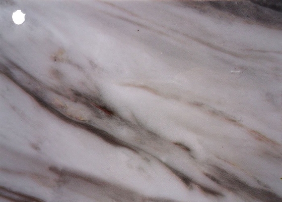 Feuille en cpv blanche de Grey Marble Self Adhesive pour la surface de renouvellement de Cabinet