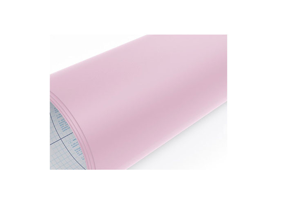 Film auto-adhésif de PVC de finition mate de couleur rose simple pour le décor à la maison