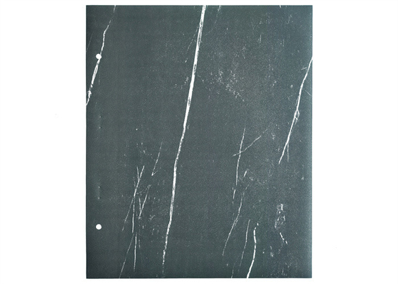 Aluminium décoratif mat de PVC d'effet de marbre noir pour des portes de membrane de forces de défense principale