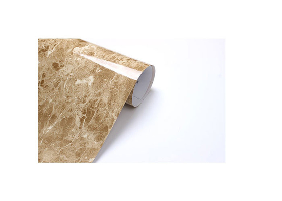 Film de stratification en PVC à haute brillance en marbre beige pour fenêtres en plastique
