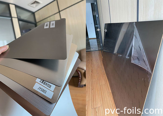 film décoratif de PVC de brosse durable de méta pour la stratification intérieure de panneau