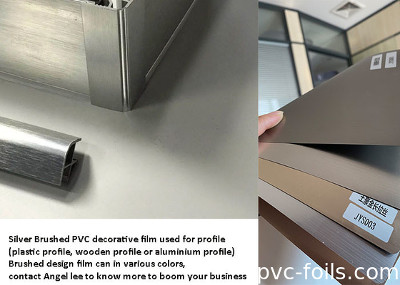 PVC auto-adhésif enveloppant le film pour le profil en aluminium en plastique en bois