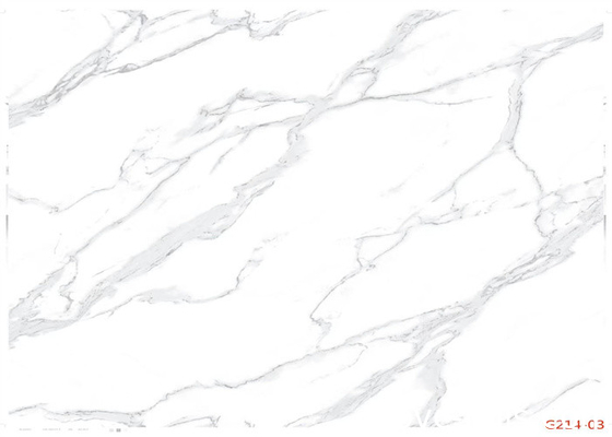 Film décoratif de marbre blanc de PVC pour l'éraflure d'armoire - résistante