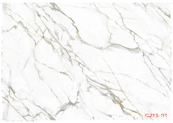 Film décoratif de marbre blanc de PVC pour l'éraflure d'armoire - résistante