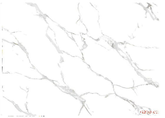 Matte superbe de mètre du film 300 de PVC de finition/petit pain décoratif de marbre blanc