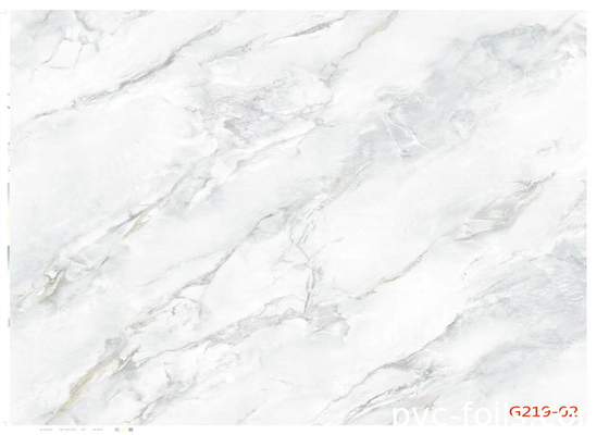 Film de marbre blanc fait sur commande de PVC de regard pour la décoration extérieure intérieure imperméable