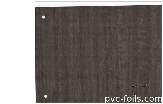 Film décoratif en bois foncé adapté aux besoins du client de PVC pour l'emballage de profil de porte