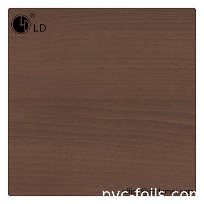 Aluminium décoratif de PVC de couleur foncée ignifuge de chêne pour la porte enveloppant des profils