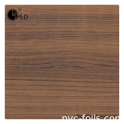 Aluminium décoratif de PVC de couleur foncée ignifuge de chêne pour la porte enveloppant des profils