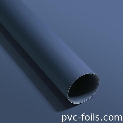 Film décoratif en PVC bleu foncé épaisseur 0,20 mm