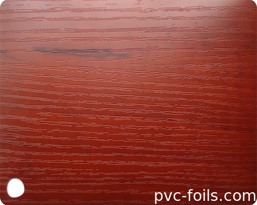 Film de stratification en PVC de chêne d'or pour la décoration de la surface des panneaux de fenêtre en plastique