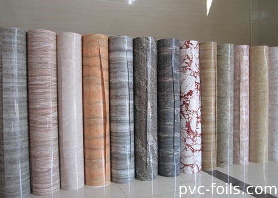 Ruloir de film de membrane en PVC de marbre blanc pour la décoration de table