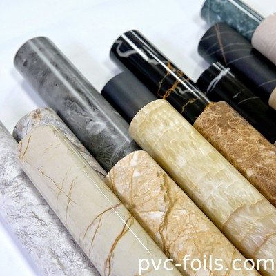 Ruloir de film décoratif en PVC à effet marbre pour meubles