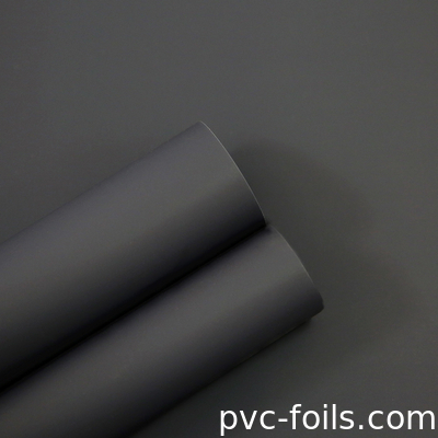 Foil décoratif en PVC gris foncé pour la décoration de surface intérieure, super mat