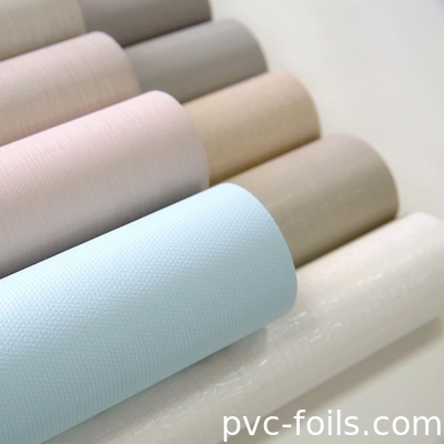 Design texturé comme un tissu en rouleau de papier PVC décoratif pour les couvertures de meubles
