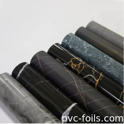Ruloir de feuille de PVC pour meubles en marbre personnalisé pour la stratification, la presse à vide, l'emballage