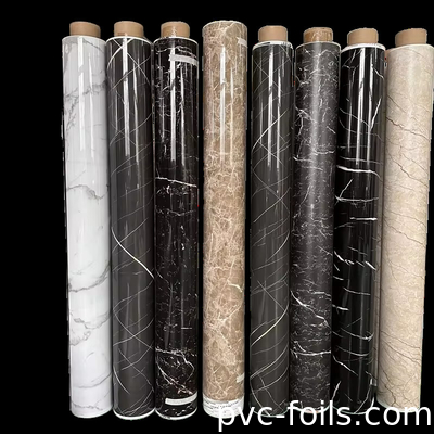 Nouveau film de stratification en PVC à motifs de marbre pour la décoration de surface intérieure