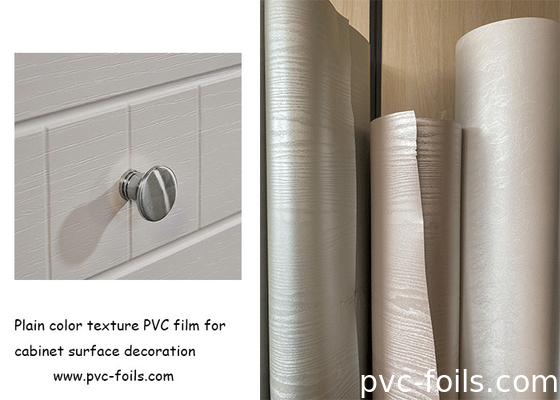 Film décoratif en PVC à texture claire pour la décoration de la surface des armoires