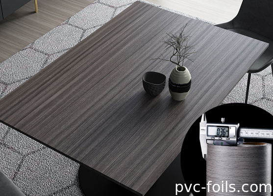 Meubles PVC Film de surface bois Grain Design épaisseur personnalisée pour la stratification