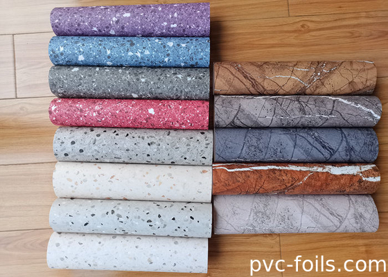 Nouveau design de marbre PVC autocollants PVC film auto-adhésif enveloppement pour le couvercle de meubles